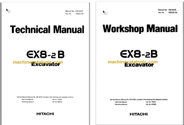 Hitachi EX8-2B Excavator Technical and Workshop Manual