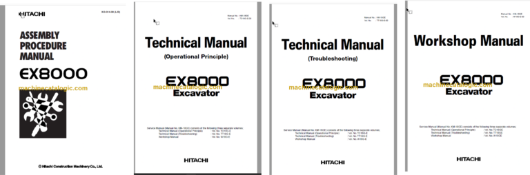 Hitachi EX8000 Excavator Technical and Assembly Procedure and Workshop Manual