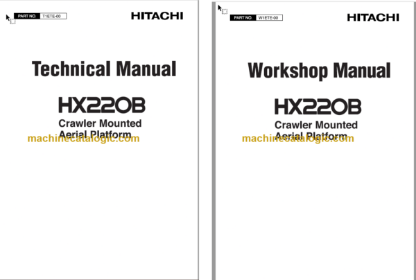 Hitachi HX220B Crawler Mounted Aerial Platform Technical and Workshop Manual