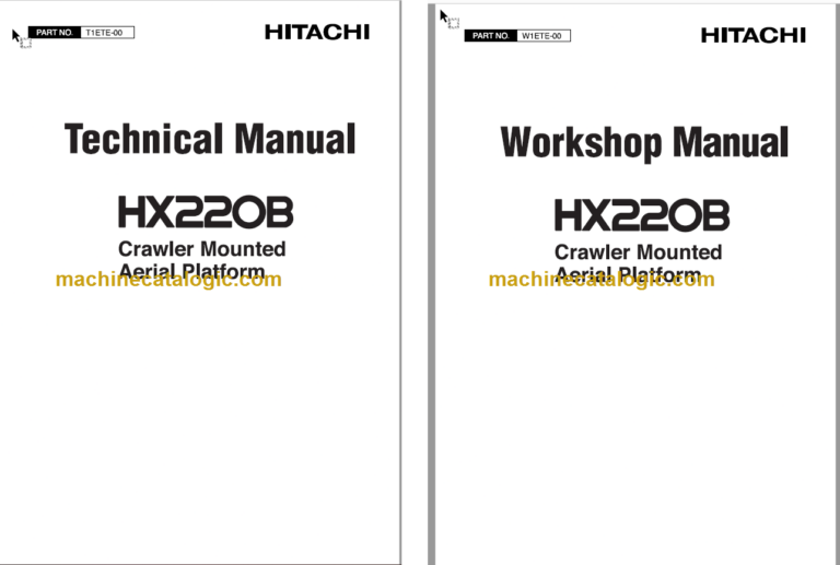 Hitachi HX220B Crawler Mounted Aerial Platform Technical and Workshop Manual