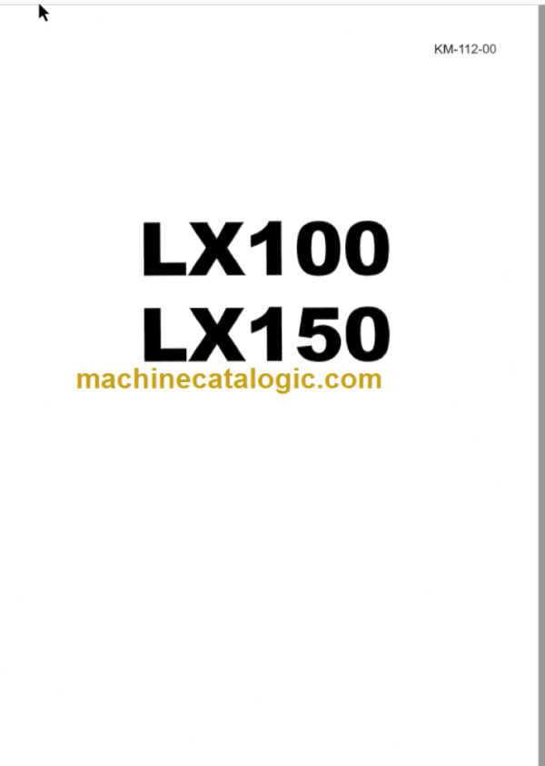 Hitachi LX100 LX150 Wheel Loader Service Manual