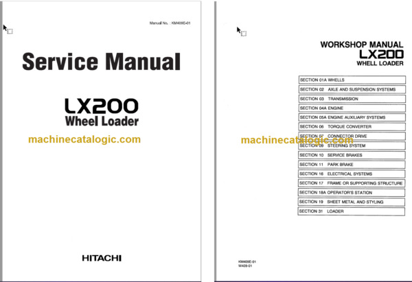 Hitachi LX200 Wheel Loader Service Manual