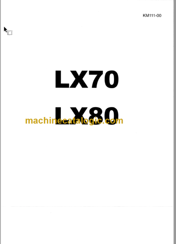 Hitachi LX70 LX80 Wheel Loader Service Manual