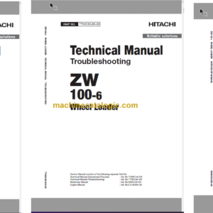 Hitachi ZW100-6 Wheel Loader Technical and Workshop Manual