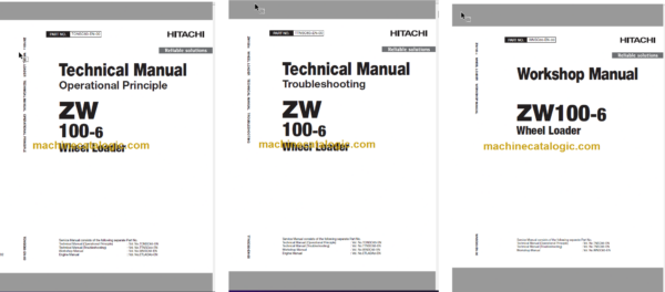 Hitachi ZW100-6 Wheel Loader Technical and Workshop Manual