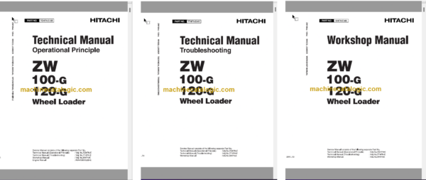 Hitachi ZW100-G ZW120-G Wheel Loader Technical and Workshop Manual