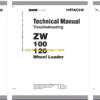 Hitachi ZW100 ZW120 Wheel Loader Technical and Workshop Manual