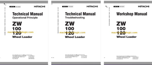 Hitachi ZW100 ZW120 Wheel Loader Technical and Workshop Manual