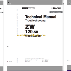 Hitachi ZW120-5B Wheel Loader Technical and Workshop Manual