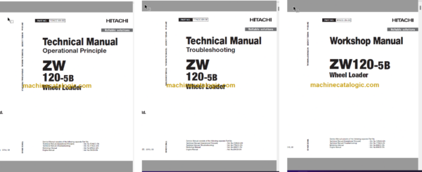 Hitachi ZW120-5B Wheel Loader Technical and Workshop Manual