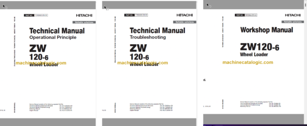 Hitachi ZW120-6 Wheel Loader Technical and Workshop Manual