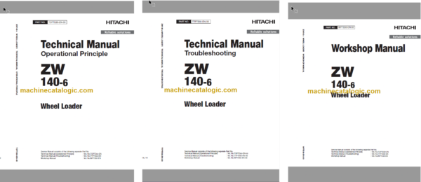 Hitachi ZW140-6 Wheel Loader Technical and Workshop Manual