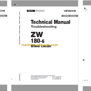 Hitachi ZW180-6 Wheel Loader Technical and Workshop Manual