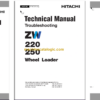 Hitachi ZW180 Wheel Loader Technical and Workshop Manual