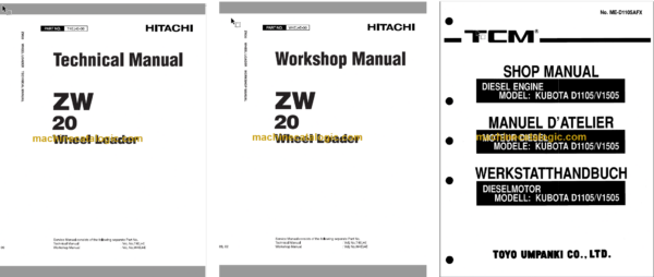 Hitachi ZW20 Wheel Loader Technical and Workshop Manual