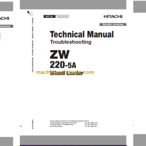 Hitachi ZW220-5A Wheel Loader Technical and Workshop Manual