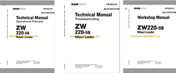 Hitachi ZW220-5B Wheel Loader Technical and Workshop Manual