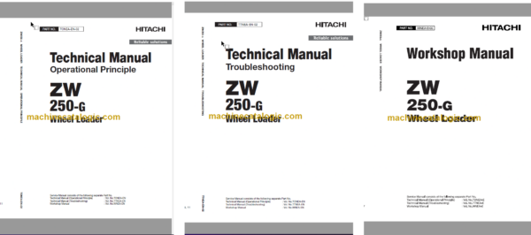Hitachi ZW250-G Wheel Loader Technical and Workshop Manual