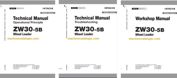 Hitachi ZW30-5B Wheel Loader Technical and Workshop Manual