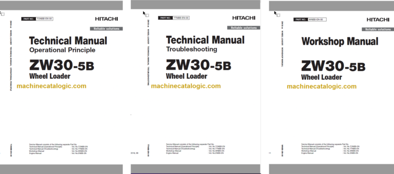 Hitachi ZW30-5B Wheel Loader Technical and Workshop Manual