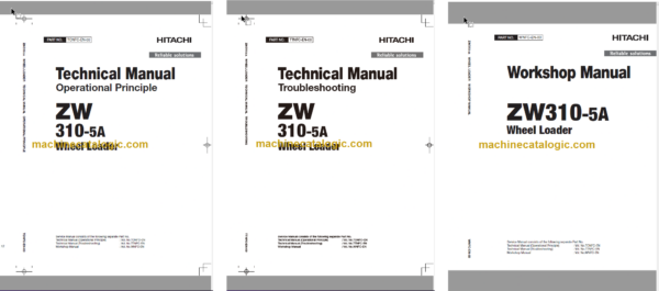 Hitachi ZW310-5A Wheel Loader Technical and Workshop Manual