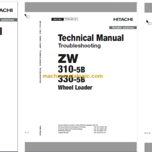 Hitachi ZW310-5B ZW330-5B Wheel Loader Technical and Workshop Manual