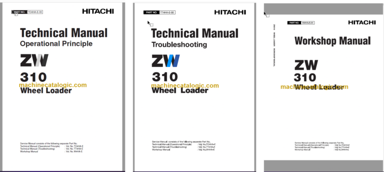 Hitachi ZW310 Wheel Loader Technical and Workshop Manual