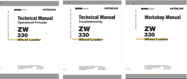 Hitachi ZW330 Wheel Loader Technical and Workshop Manual