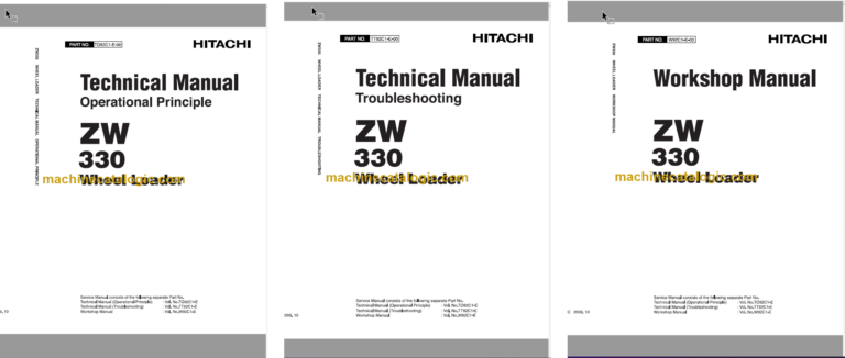 Hitachi ZW330 Wheel Loader Technical and Workshop Manual