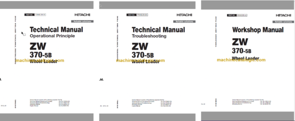 Hitachi ZW370-5B Wheel Loader Technical and Workshop Manual