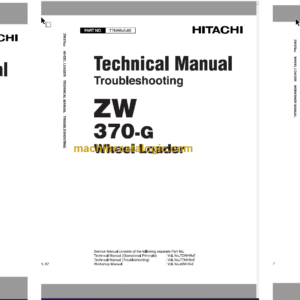 Hitachi ZW370-G Wheel Loader Technical and Workshop Manual