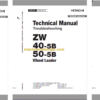 Hitachi ZW40-5B ZW50-5B Wheel Loader Technical and Workshop Manual