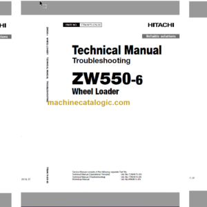 Hitachi ZW550-6 Wheel Loader Technical and Workshop Manual