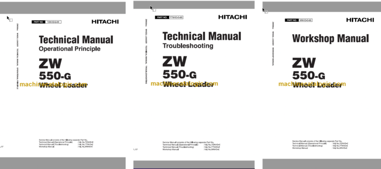 Hitachi ZW550-G Wheel Loader Technical and Workshop Manual