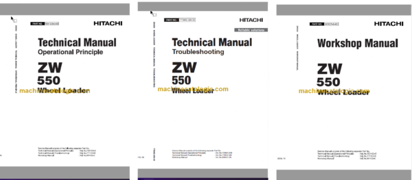 Hitachi ZW550 Wheel Loader Technical and Workshop Manual