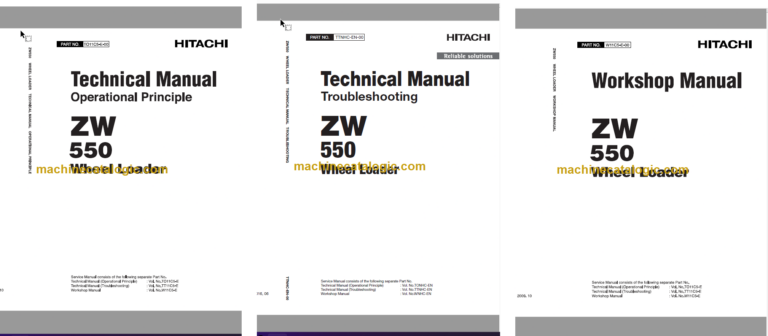 Hitachi ZW550 Wheel Loader Technical and Workshop Manual