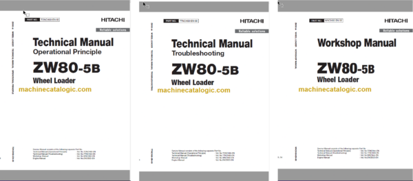 Hitachi ZW80-5B Wheel Loader Technical and Workshop Manual