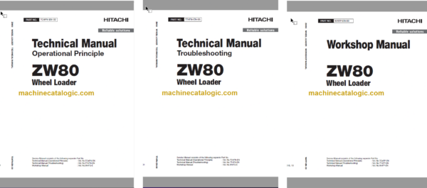 Hitachi ZW80 Wheel Loader Technical and Workshop Manual