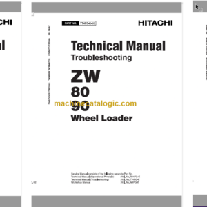 Hitachi ZW80 ZW90 Wheel Loader Technical and Workshop Manual