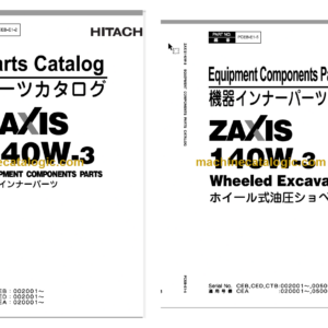 Hitachi ZX140W-3 Wheeld Excavator Parts Catalog & Equipment Components Parts Catalog