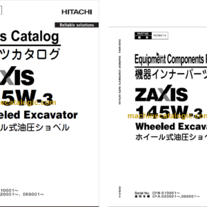 Hitachi ZX145W-3 Wheeled Excavator Parts Catalog & Equipment Components Parts Catalog