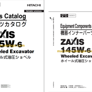 Hitachi ZX145W-6 Wheeled Excavator Parts Catalog & Equipment Components Parts Catalog