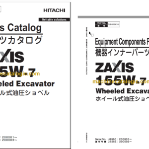 Hitachi ZX155W-7 Wheeled Excavator Parts Catalog & Equipment Components Parts Catalog