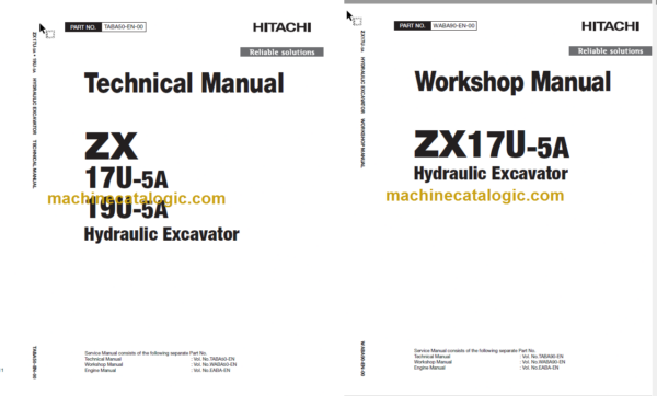 Hitachi ZX17U-5A Hydraulic Excavator Technical and Workshop Manual