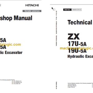 Hitachi ZX17U-5A ZX19U-5A Hydraulic Excavator Technical and Workshop Manual