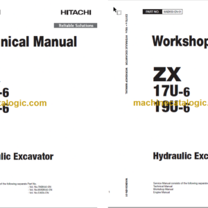 Hitachi ZX17U-6 ZX19U-6 Hydraulic Excavator Technical and Workshop Manual