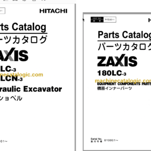 Hitachi ZX180LC-3 ZX180LCN-3 Hydraulic Excavator Parts Catalog & Equipment Components Parts Catalog