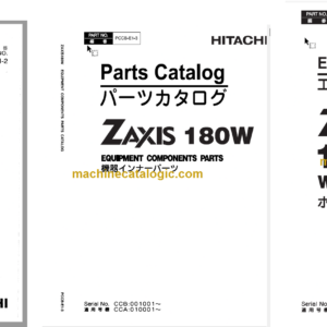 Hitachi ZX180W Wheeled Excavator Parts Catalog & Engine and Equipment Components Parts Catalog