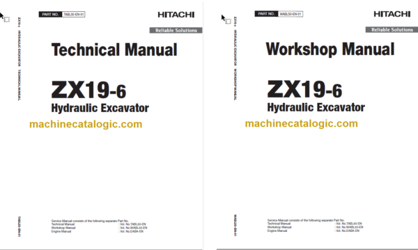 Hitachi ZX19-6 Hydraulic Excavator Technical and Workshop Manual