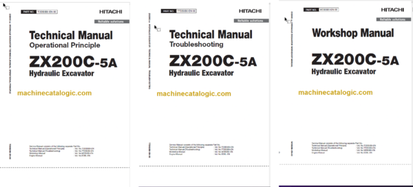 Hitachi ZX200C-5A Wheel Loader Technical and Workshop Manual
